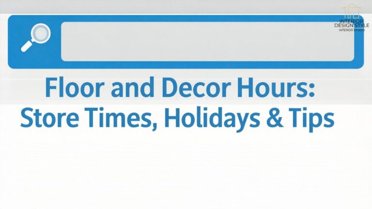 Floor and Decor Hours
